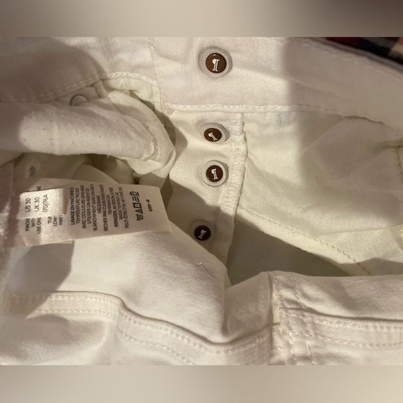 Pilcro and the Letterpress Anthropologie High-Rise Striped Slim Jeans White 30 - Picture 6 of 8